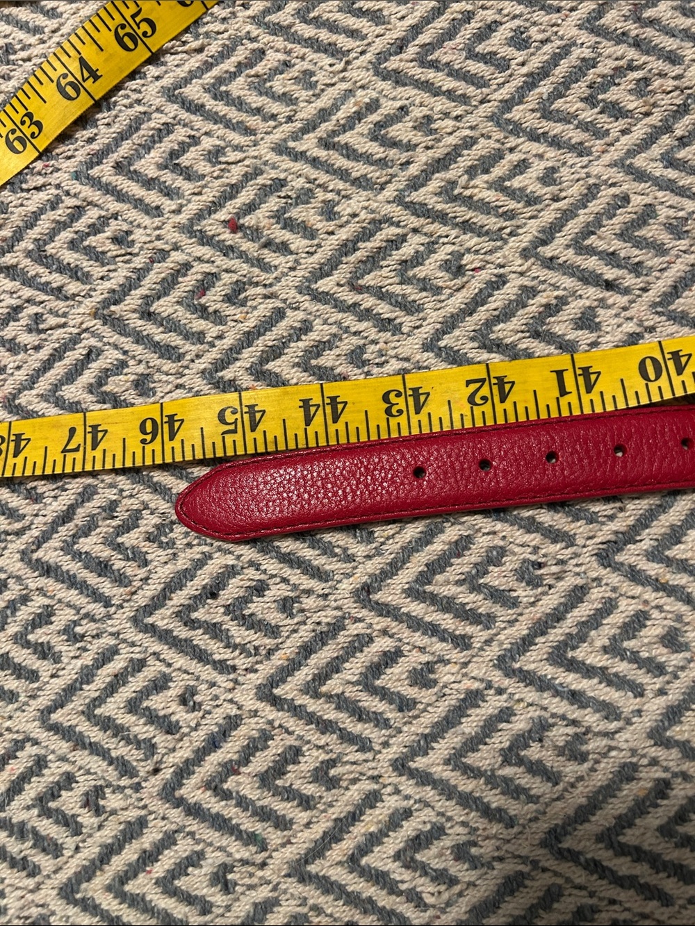 Brighton Red Leather Belt with Silver Filigree Accents - Picture 5 of 5